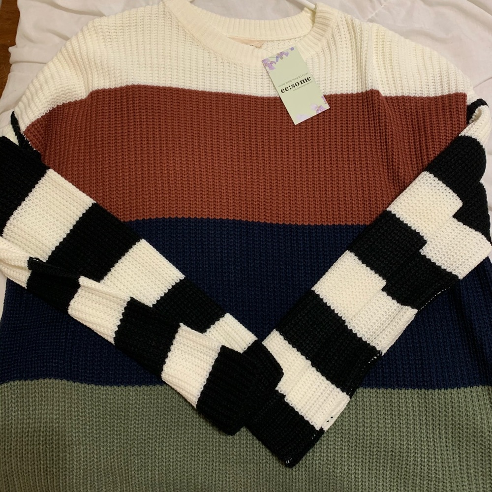 Striped sweater NWT!!! S/M fits a little big